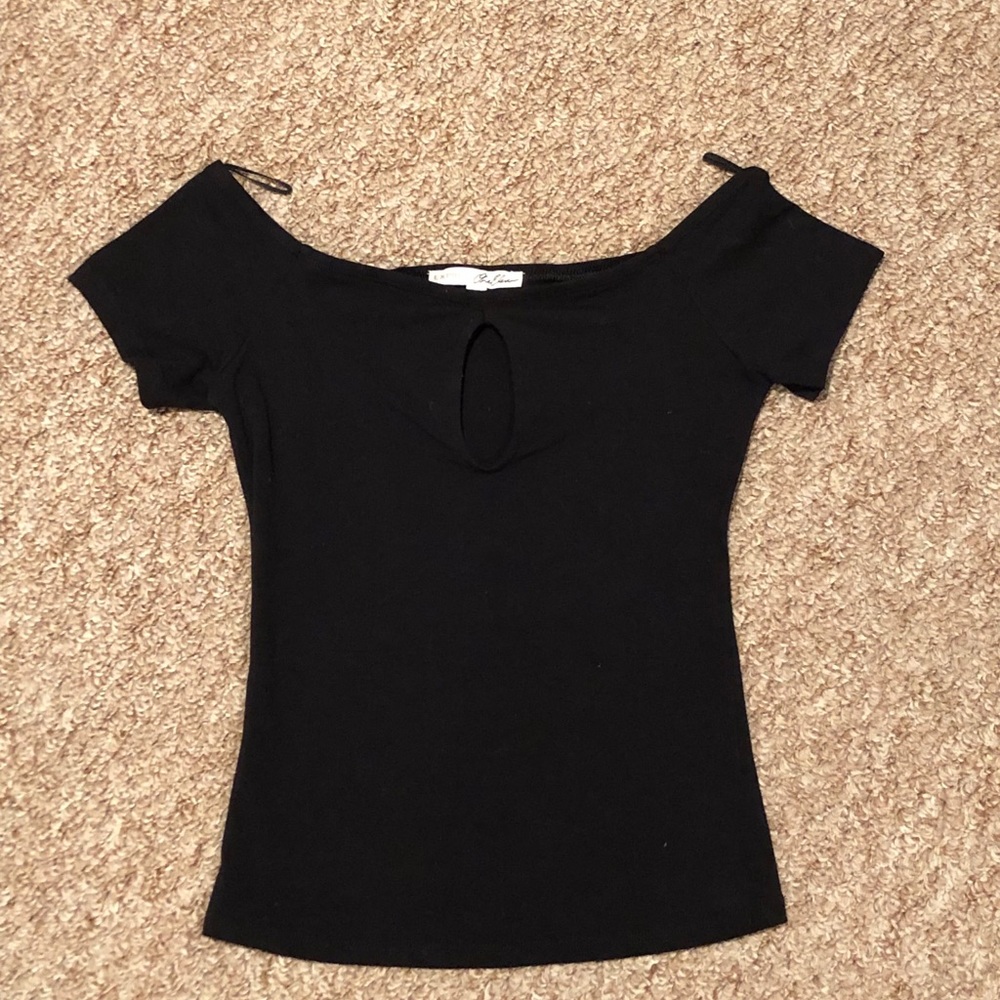 NWOT Express Off Shoulder Keyhole Top - Picture 2 of 6